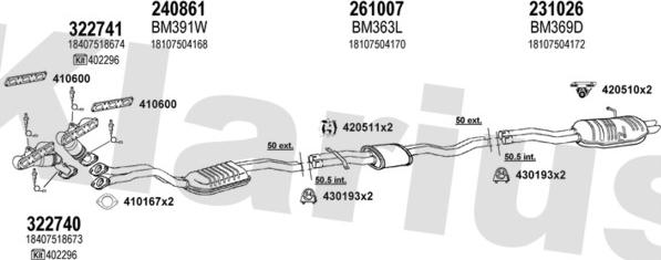 Klarius 060508E - Система выпуска ОГ autosila-amz.com