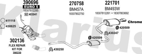 Klarius 060606E - Система выпуска ОГ autosila-amz.com