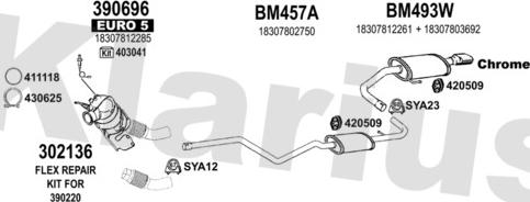 Klarius 060606U - Система выпуска ОГ autosila-amz.com