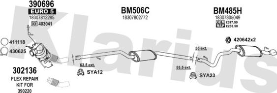 Klarius 060601U - Система выпуска ОГ autosila-amz.com