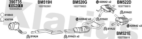 Klarius 060610U - Система выпуска ОГ autosila-amz.com