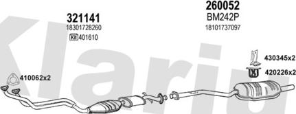 Klarius 060108E - Система выпуска ОГ autosila-amz.com