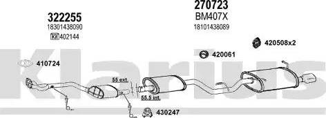 Klarius 060391E - Система выпуска ОГ autosila-amz.com