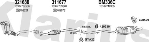 Klarius 060313U - Система выпуска ОГ autosila-amz.com