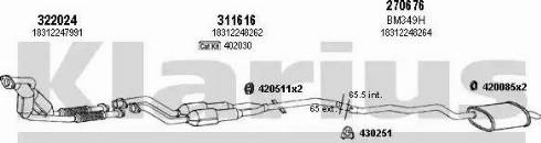 Klarius 060389E - Система выпуска ОГ autosila-amz.com