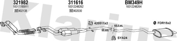 Klarius 060380U - Система выпуска ОГ autosila-amz.com