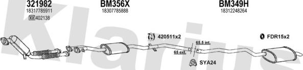 Klarius 060381U - Система выпуска ОГ autosila-amz.com