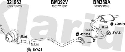 Klarius 060330U - Система выпуска ОГ autosila-amz.com