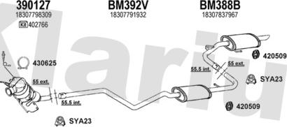 Klarius 060329U - Система выпуска ОГ autosila-amz.com