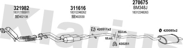 Klarius 060320E - Система выпуска ОГ autosila-amz.com