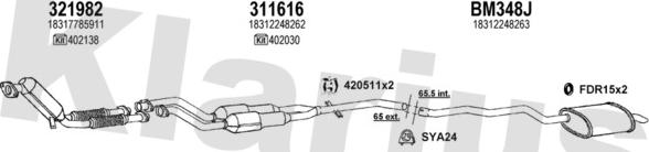 Klarius 060320U - Система выпуска ОГ autosila-amz.com