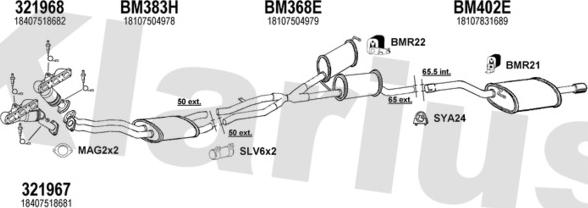 Klarius 060378U - Система выпуска ОГ autosila-amz.com