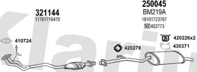 Klarius 060267E - Система выпуска ОГ autosila-amz.com