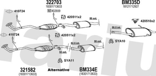 Klarius 060284U - Система выпуска ОГ autosila-amz.com