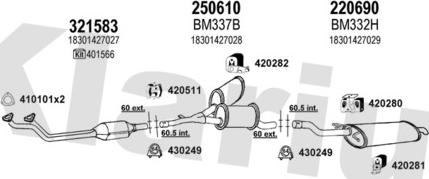 Klarius 060287E - Система выпуска ОГ autosila-amz.com