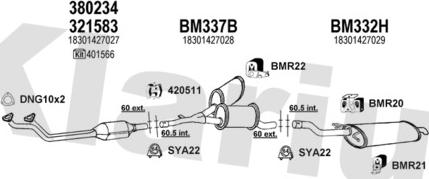 Klarius 060287U - Система выпуска ОГ autosila-amz.com