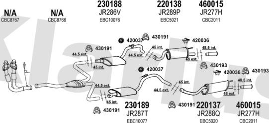 Klarius 080195E - Система выпуска ОГ autosila-amz.com