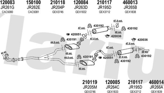 Klarius 080189E - Система выпуска ОГ autosila-amz.com