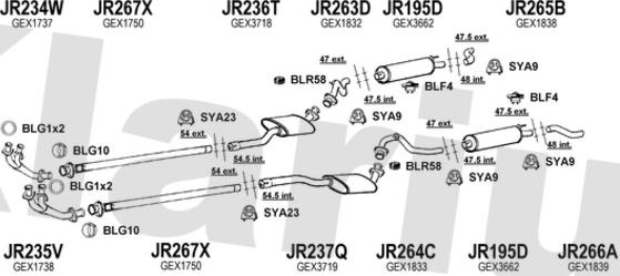 Klarius 080187U - Система выпуска ОГ autosila-amz.com