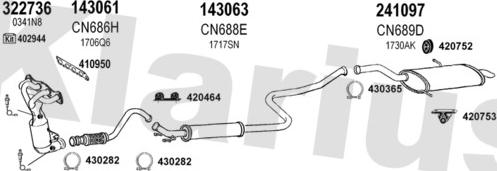 Klarius 180991E - Система выпуска ОГ autosila-amz.com