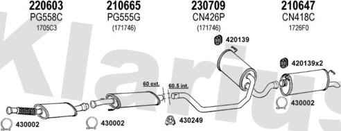 Klarius 180446E - Система выпуска ОГ autosila-amz.com