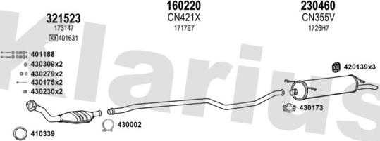 Klarius 180469E - Система выпуска ОГ autosila-amz.com