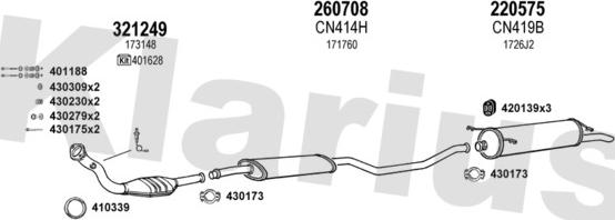 Klarius 180464E - Система выпуска ОГ autosila-amz.com