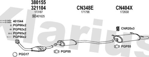 Klarius 180433U - Система выпуска ОГ autosila-amz.com