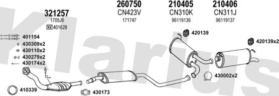 Klarius 180470E - Система выпуска ОГ autosila-amz.com