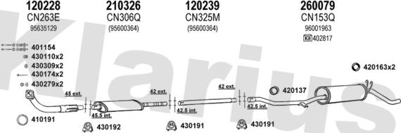 Klarius 180168E - Система выпуска ОГ autosila-amz.com