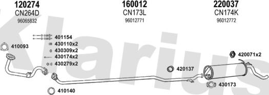 Klarius 180170E - Система выпуска ОГ autosila-amz.com