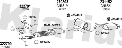 Klarius 180887E - Система выпуска ОГ autosila-amz.com