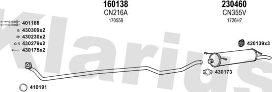 Klarius 180337E - Система выпуска ОГ autosila-amz.com