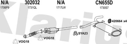 Klarius 181195U - Система выпуска ОГ autosila-amz.com