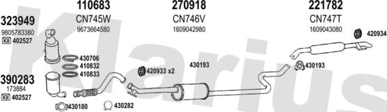 Klarius 181187E - Система выпуска ОГ autosila-amz.com