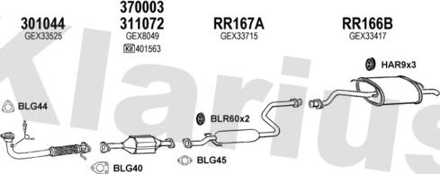 Klarius 120409U - Система выпуска ОГ autosila-amz.com