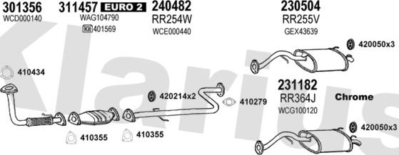 Klarius 120415E - Система выпуска ОГ autosila-amz.com