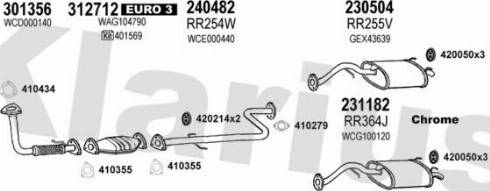 Klarius 120434E - Система выпуска ОГ autosila-amz.com