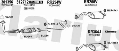 Klarius 120434U - Система выпуска ОГ autosila-amz.com
