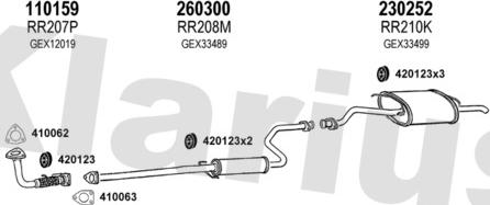 Klarius 120064E - Система выпуска ОГ autosila-amz.com