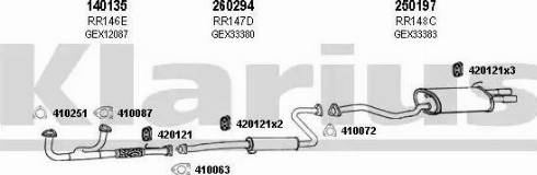 Klarius 120009E - Система выпуска ОГ autosila-amz.com