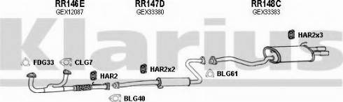 Klarius 120009U - Система выпуска ОГ autosila-amz.com