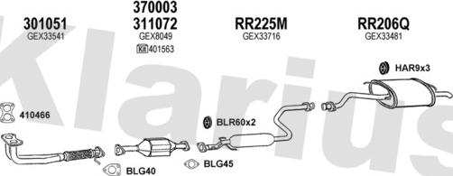 Klarius 120072U - Система выпуска ОГ autosila-amz.com