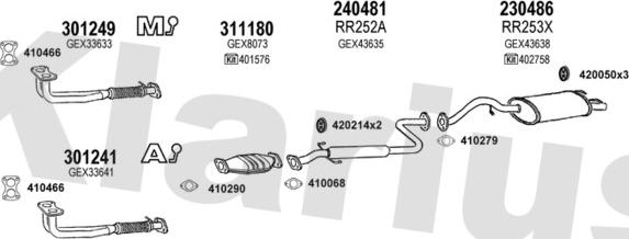 Klarius 120100E - Система выпуска ОГ autosila-amz.com