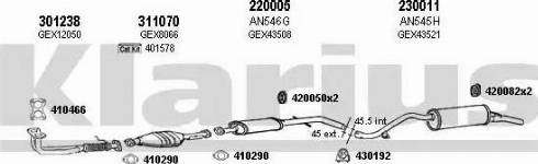 Klarius 120345E - Система выпуска ОГ autosila-amz.com