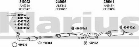 Klarius 120342E - Система выпуска ОГ autosila-amz.com