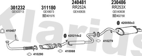 Klarius 120369E - Система выпуска ОГ autosila-amz.com