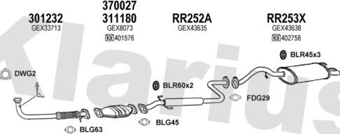 Klarius 120369U - Система выпуска ОГ autosila-amz.com