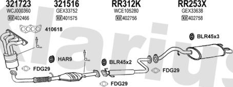 Klarius 120363U - Система выпуска ОГ autosila-amz.com