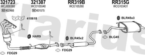 Klarius 120311U - Система выпуска ОГ autosila-amz.com